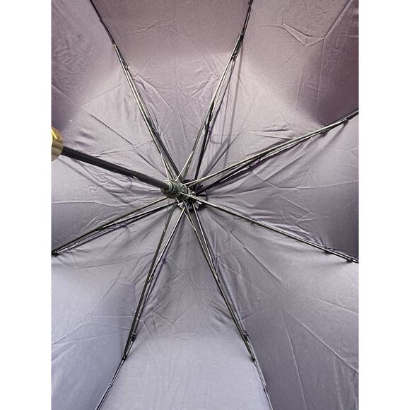 Vintage Yves St Laurent Opium for Men Push Button Umbrella with Wooden J Handle - Picture 4 of 16